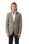 Uominitaliani Front Flap Pocket  Blazer In Gray