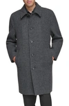 Andrew Marc Rennell Wool Blend Coat In Charcoal Houndstooth