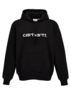 Carhartt Embroidered Black Hoodie Sweatshirt