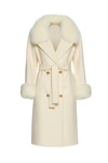 Wanan Touch Chic Coat In White Cashmere