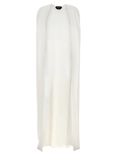 Tom Ford Silk Evening Cape In Neutrals