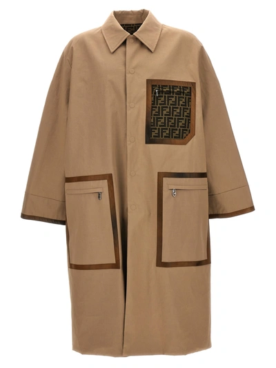 Fendi Trench In Brown
