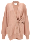 NUDE OVERSIZE CARDIGAN SWEATER, CARDIGANS PINK