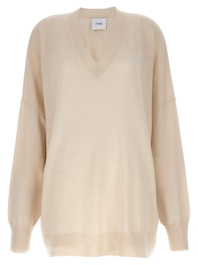 Nude Oversize Jumper In White