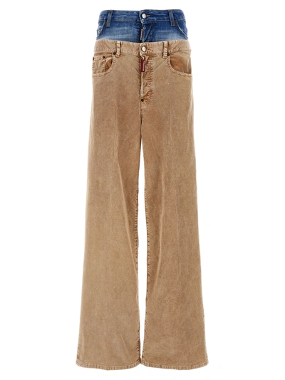 DSQUARED2 TWIN PACK PANTS BEIGE