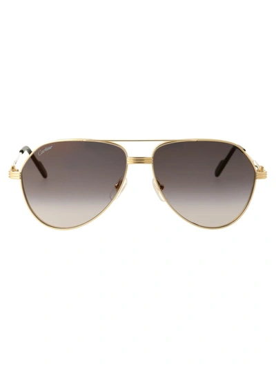 Cartier Aviator In 001 Gold Gold Grey