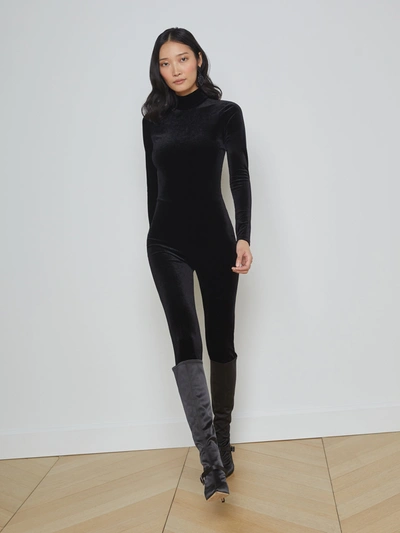 L Agence Zahara Catsuit In Black