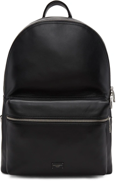 Dolce & Gabbana Dolce And Gabbana Black Leather Backpack