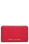 MARC JACOBS TOPSTITCHED COMPACT ZIP WALLET