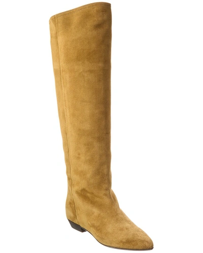 Isabel Marant Skarlet Suede Knee-high Boot In Neutrals