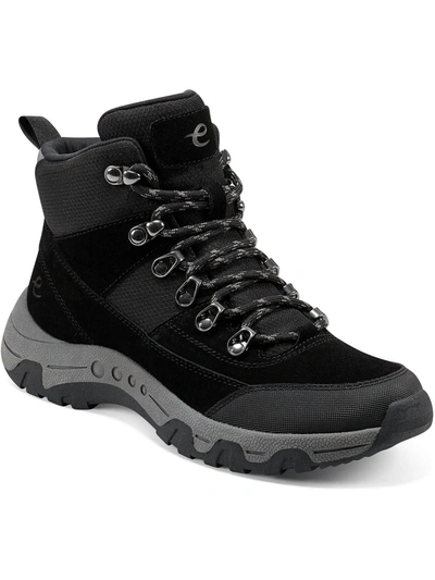 Easy Spirit Nylaa Womens Suede Water Resistant Hiking Boots In Black