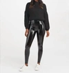 Spanx Faux Patent Leather Leggings In Black