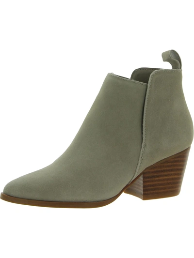 Dolce Vita Daylon Womens Suede Slip On Ankle Boots In Green