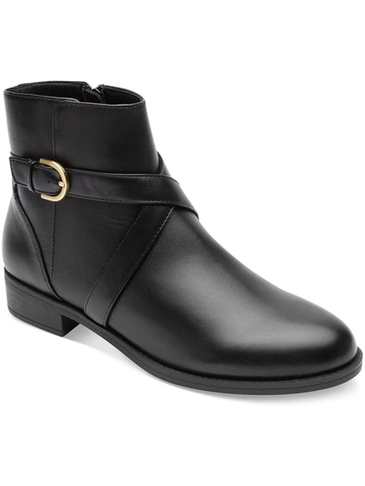 Rockport Vicky Womens Leather Criss-cross Ankle Boots In Black
