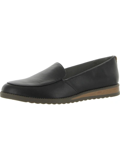 Dr. Scholl's Shoes Jetset Womens Cushioned Footbed Slip On Loafers In Black