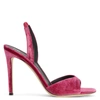 Giuseppe Zanotti Lilibeth Velvet Sling-back Sandals In Pink