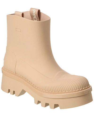 Chloé Raina Rubber Bootie In Beige