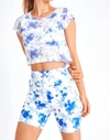 Loveshackfancy Giada Biker Short In Strong Current In Multi