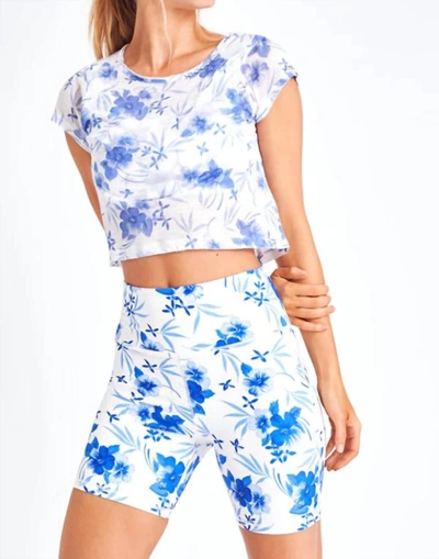 Loveshackfancy Giada Biker Short In Strong Current In Multi