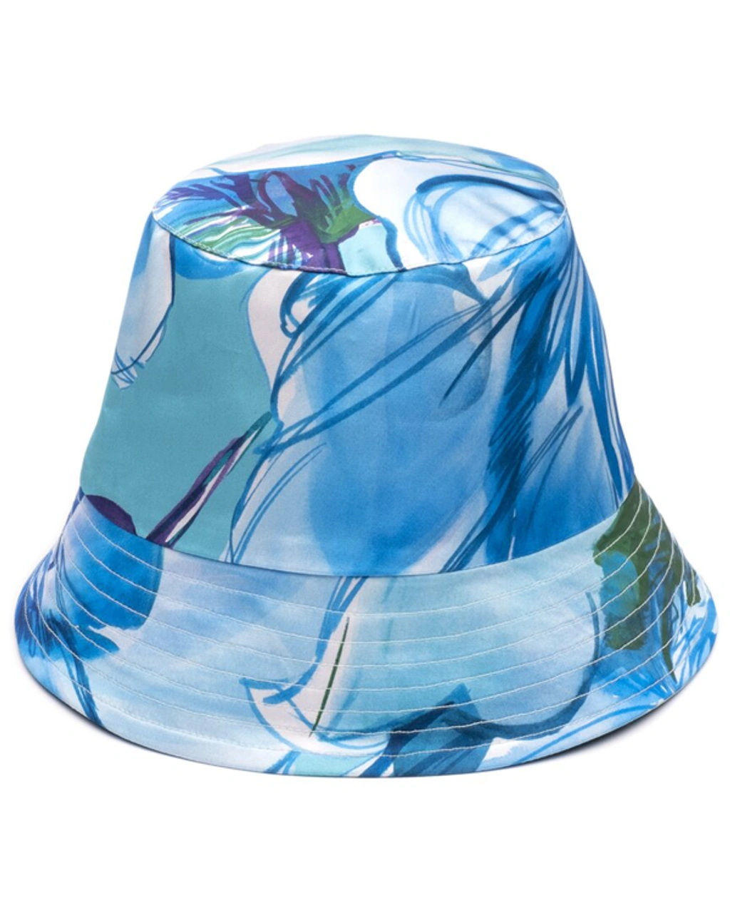 Eugenia Kim Toby Printed Cotton-blend Bucket Hat In Blue  display picture 1