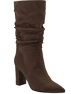 Marc Fisher Galley Womens Faux Suede Slouchy Mid-calf Boots In Brown
