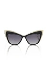 Frankie Morello Black Acetate Sunglasses In Pattern