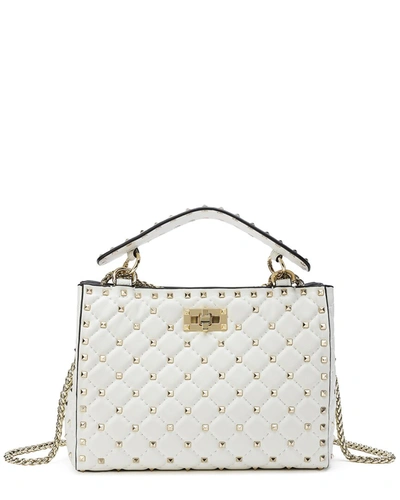 Tiffany & Fred Quilted & Studded Leather Tote In White