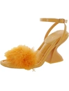 CIRCUS BY SAM EDELMAN BRENNA WOMENS CUSHIONED FOOTBED FEATHER HEELS