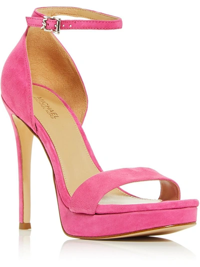 Michael Michael Kors Jordyn Womens Leather Dressy Platform Sandals In Pink