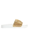 Giuseppe Zanotti Brett Snakeskin-effect Slides In Gold