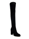 Kenneth Cole New York Justin Otk Womens Microsuede Tall Over-the-knee Boots In Black