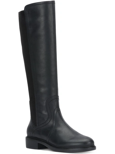 Lucky Brand Quenbe Womens Leather Tall Knee-high Boots In Black