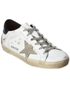 Golden Goose Superstar Distressed Leather And Suede Sneakers In White