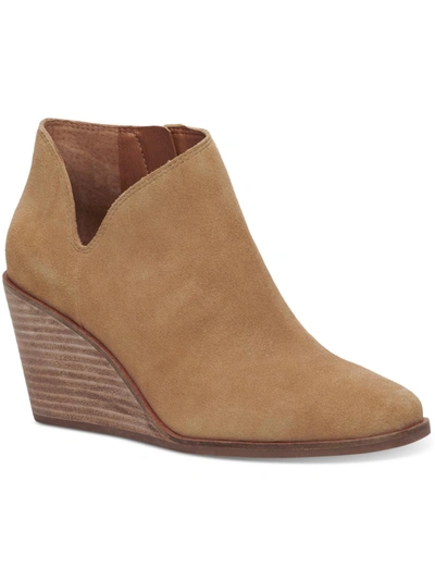 Lucky Brand Melendi Womens Suede Booties Ankle Boots In Multi