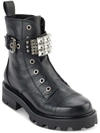 Karl Lagerfeld Pippa Womens Lugged Sole Zipper Ankle Boots In Black
