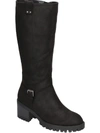 Bella Vita Baina Womens Faux Suede Side Zip Knee-high Boots In Black