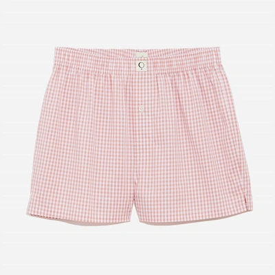 The Sleep Code Unisex Gingham Cotton Boxer In Bubbles Gingham In Multi