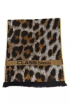 Cavalli Class Brown Wool Scarf In Brown