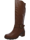 ZODIAC GEORGIA WOMENS FAUX LEATHER RIDING KNEE-HIGH BOOTS