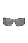 Frankie Morello Black Metallic Fibre Sunglasses In Black
