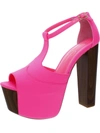 Jessica Simpson Dany Womens Peep Toe Suede Platform Heels In Pink