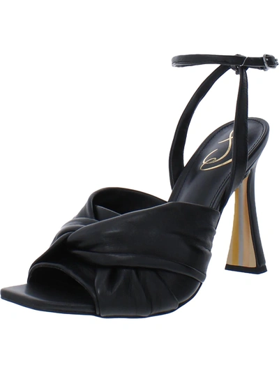 Sam Edelman Lavendar Womens Knot-front Ankle Strap Heels In Black