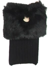 Legale Womens Faux Fur Warm Boot Toppers In Black