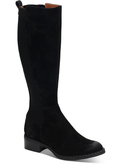 Gentle Souls By Kenneth Cole Best Chelsea Tall Womens Tall Leather Knee-high Boots In Black