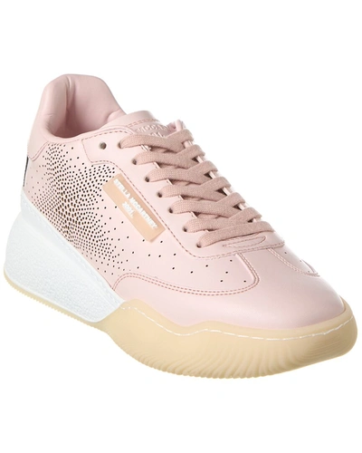 Stella Mccartney Light Pink Faux Leather Sneakers In Beige