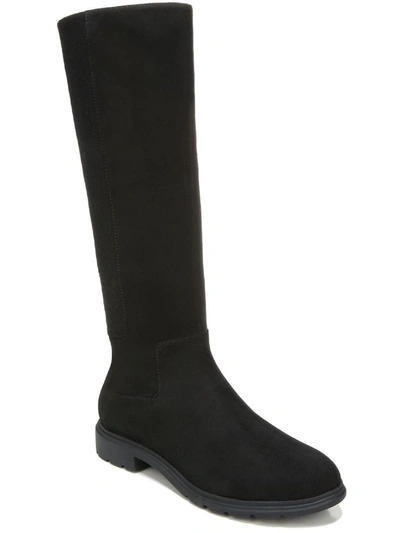 Dr. Scholl's Shoes New Start Womens Faux Suede Tall Knee-high Boots In Black