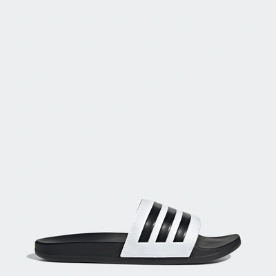 Adidas Originals Mens Adidas Adilette Comfort Slides In Ftwr White/core Black/core Black