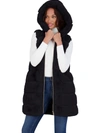 Via Spiga Womens Water Resistant Plush Outerwear Vest In Pink