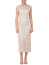 JS COLLECTIONS WOMENS LACE LONG COCKTAIL AND PARTY DRESS
