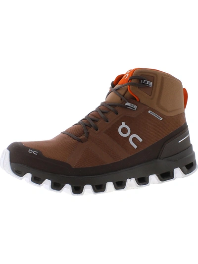 On Running Cloudrock Womens Ankle Waterproof Hiking Boots In Multi